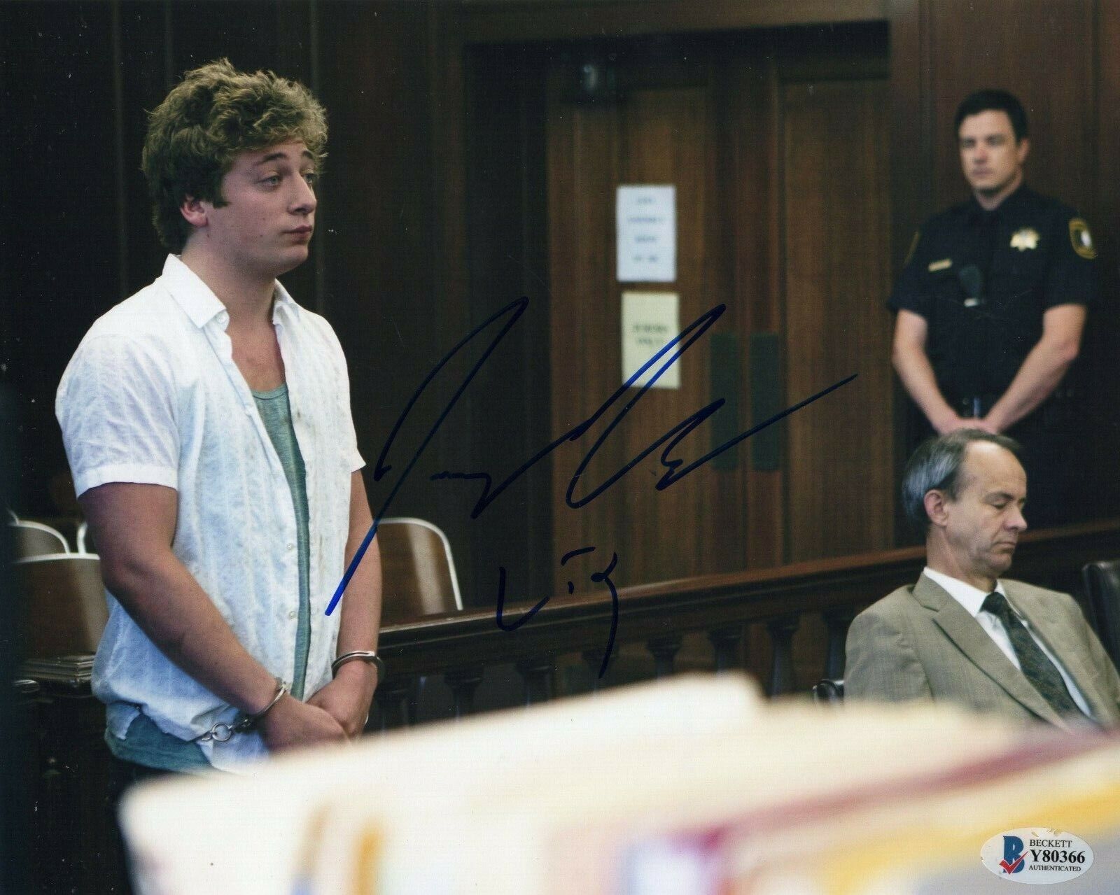 Jeremy Allen White Shameless Signed 8x10 Photo Poster painting w/Beckett COA Y80366 Lip