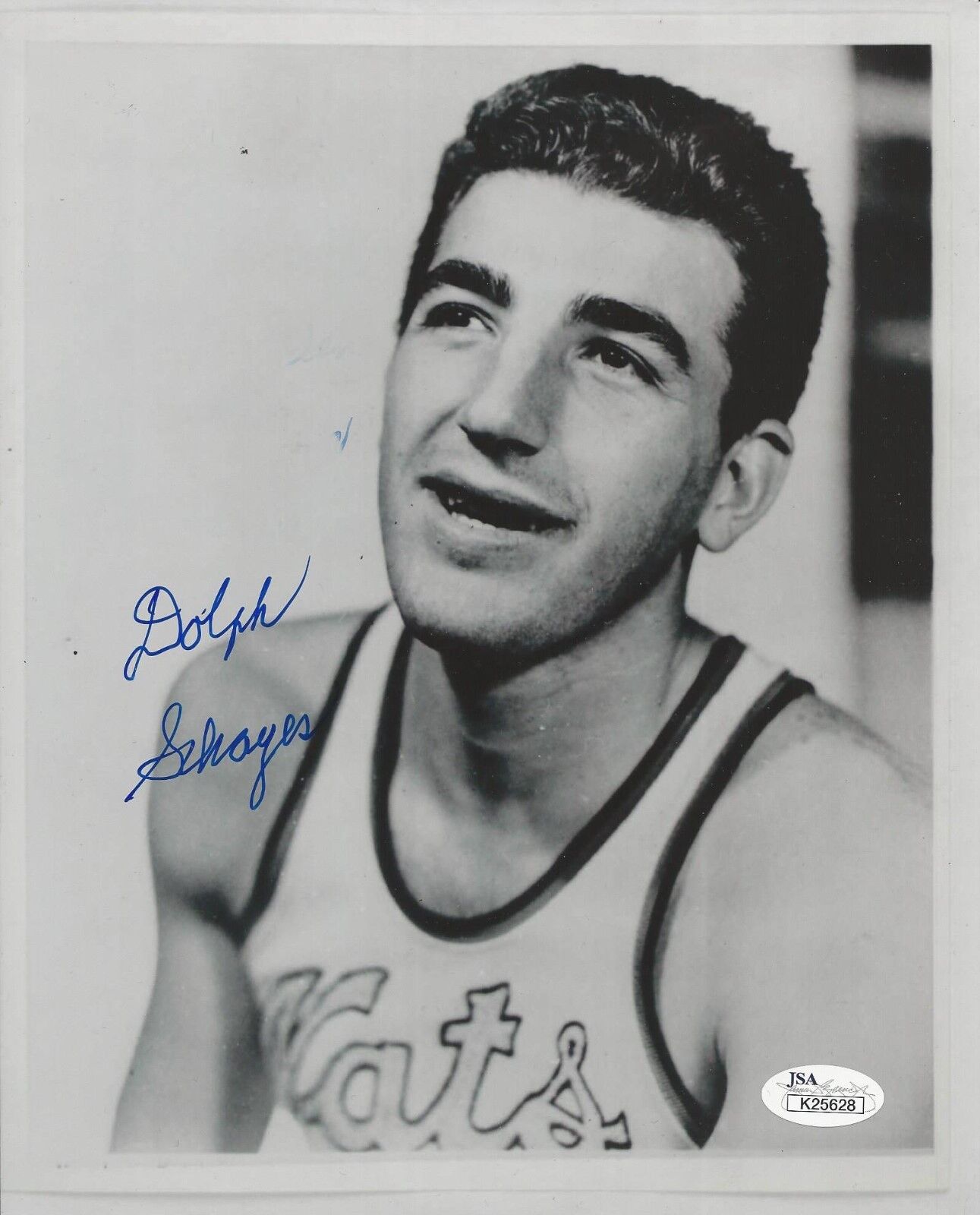 Dolph Schayes REAL hand SIGNED Photo Poster painting #1 JSA COA Syracuse Hall of Fame 76ers