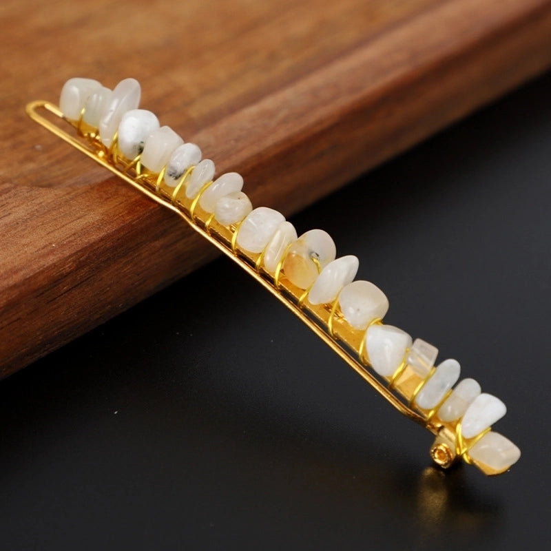 Women’s Retro Geometric Natural Crystal Hair Clip