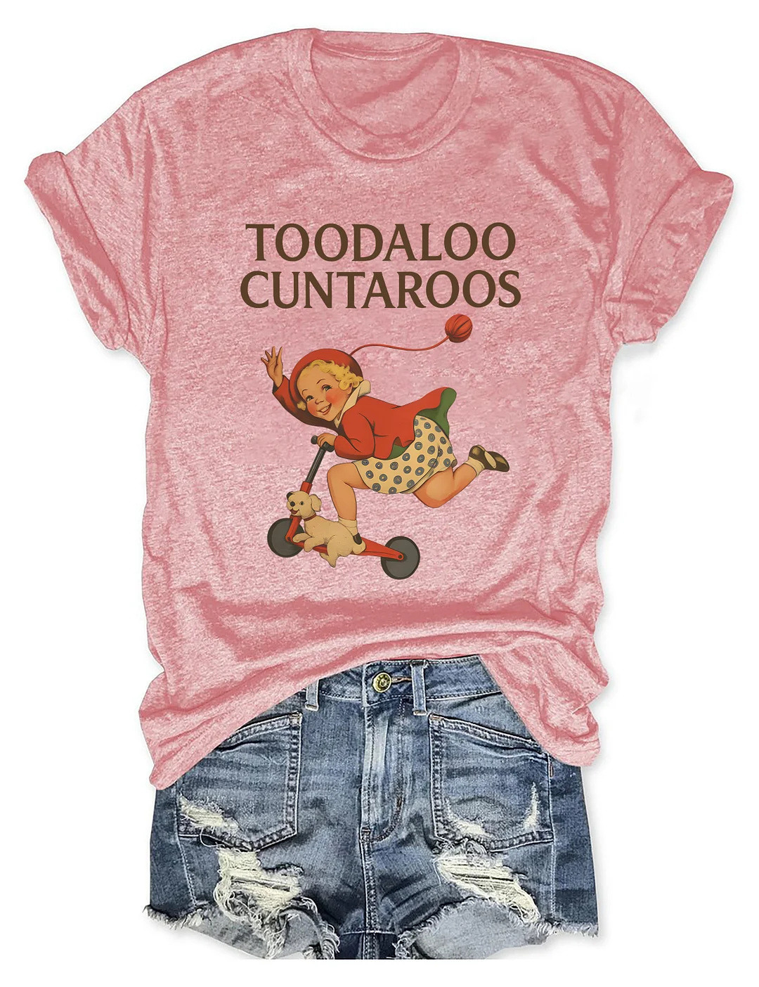 Toodaloo Cuntaroos Funny Roller Girl T-shirt