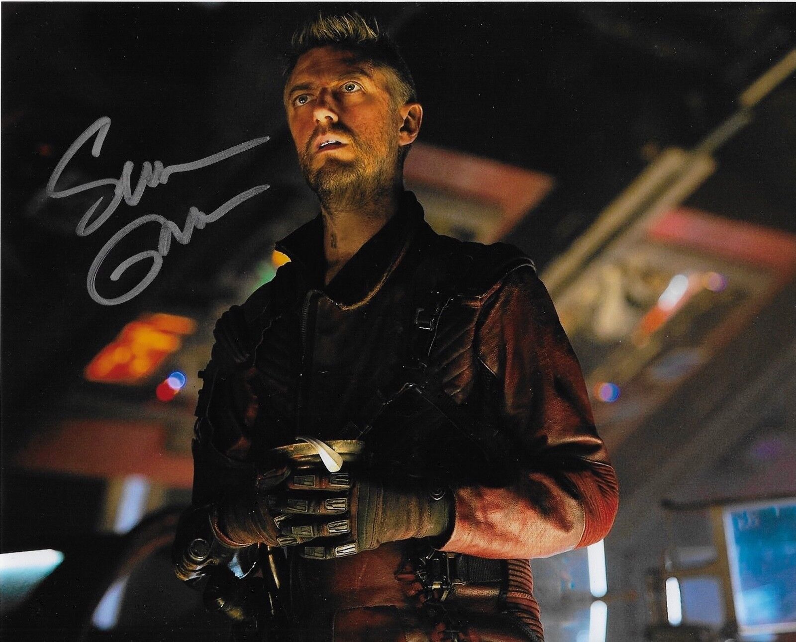 SEAN GUNN 'GUARDIANS OF THE GALAXY' KRAGLIN ROCKET SIGNED 8X10 PICTURE *COA 1