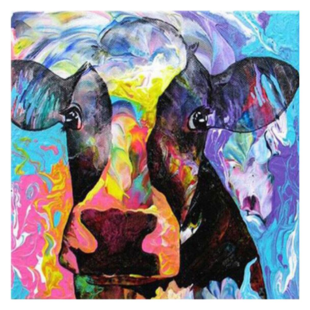 

30*30CM - Color Cattle - Round Drill Diamond Painting, 501 Original