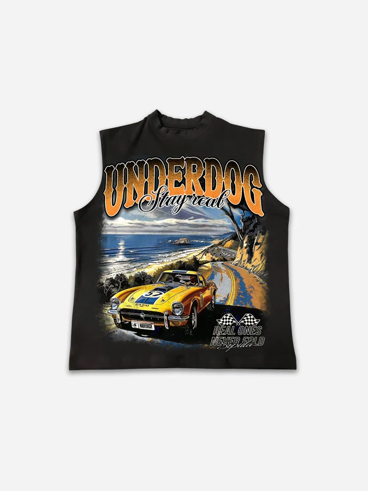 Underdog Old Vintage Racing Graphic Cotton Tank Top