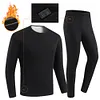 30 Areas USB Electric Heated Underwear Long Johns Heating Jacket (Black XL)
