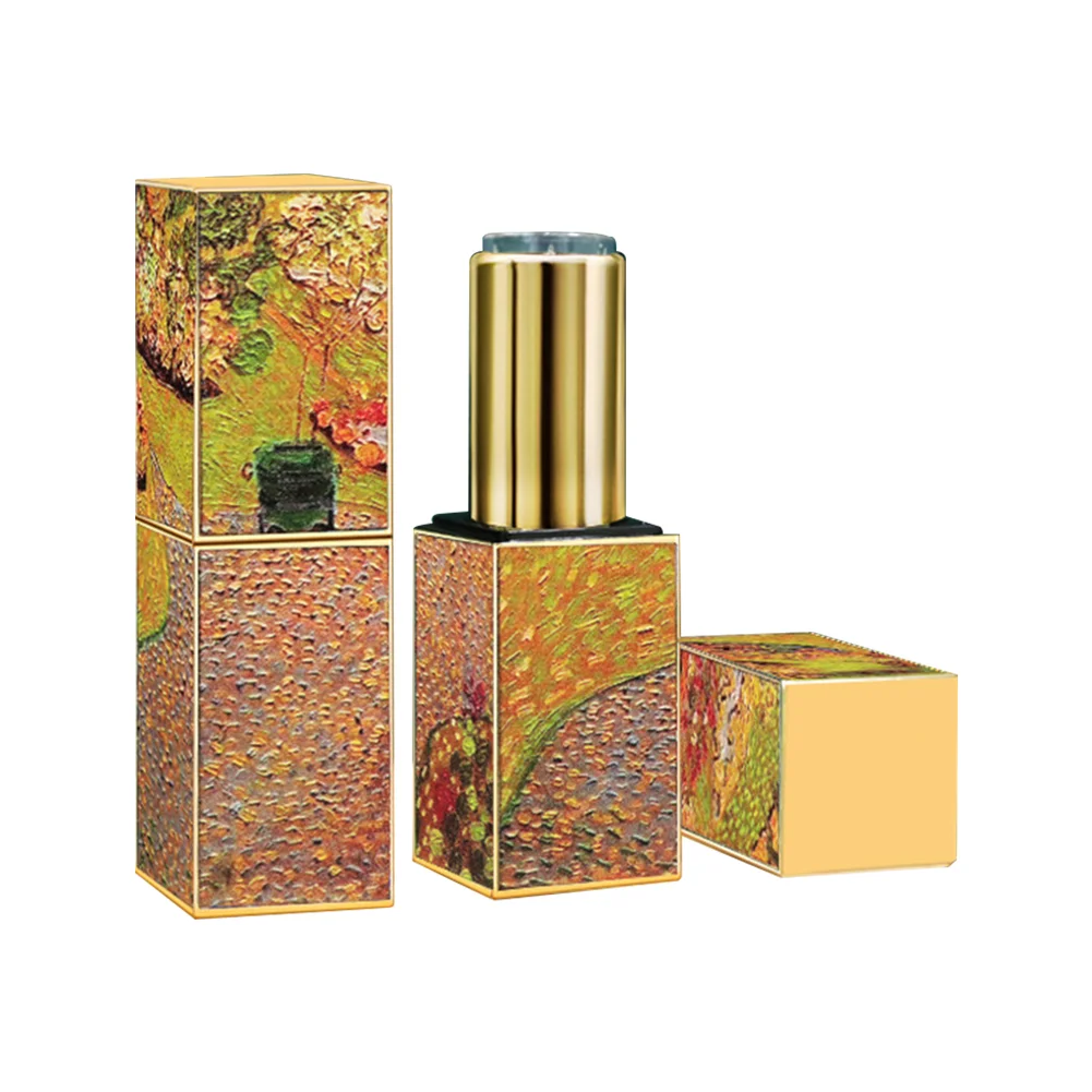 Lipstick Pin Cushion Retractable Sewing Needle Case 3D Oil Painting Tube