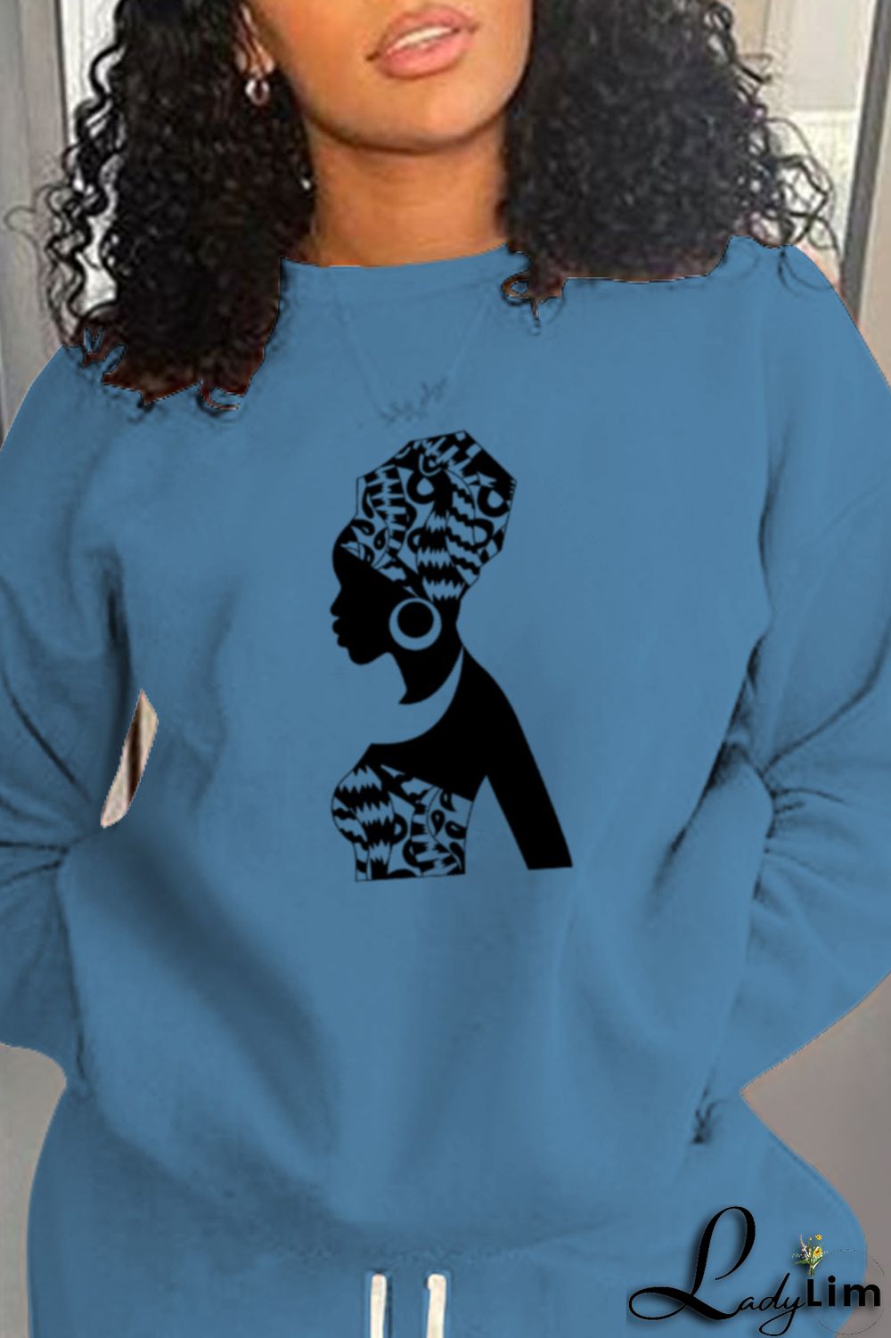 White Street Vintage Print Patchwork O Neck Tops