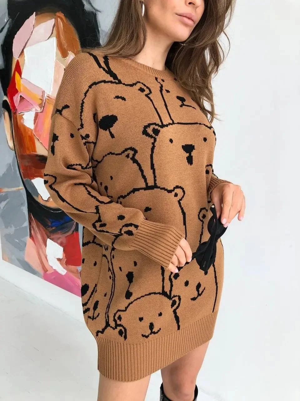 Cute Bear Long Sweater