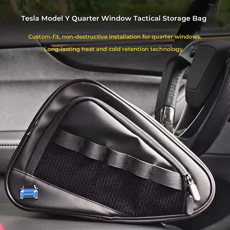 Teslasy Multifunctional Rear Triangle Window Storage Bag for Tesla Model 3/Y/YL/S
