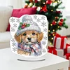 [Stock limit&eacute; - Bricolage 5D]Ornement de bureau de chiot-simple c&ocirc;t&eacute; perceuse-diamant d&rsquo;hiver