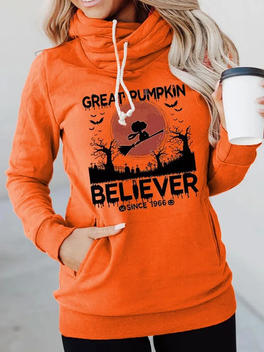 Great Pumpkin Believer Since 1966 Halloween Drawstring Hoodie