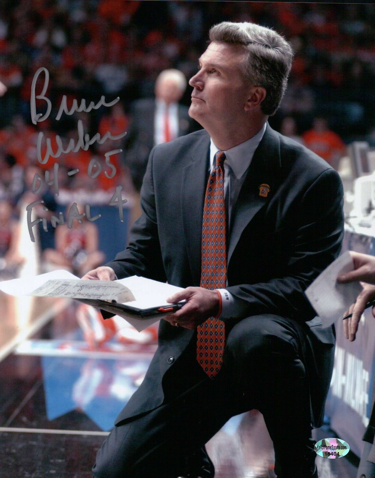 Bruce Weber Signed 8X10 Autograph Photo Poster painting 04-05 Final 4