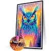(40*60cm)DIY Full Round Drill Diamond Painting-Owl