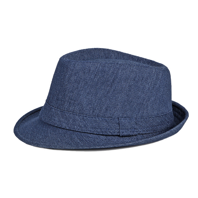 Men's Vintage Denim Short Eaves Jazz Hat
