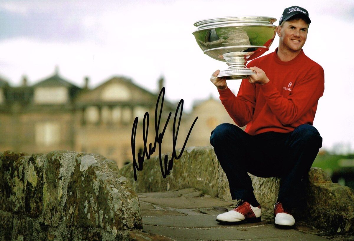 Robert Karlsson SIGNED Authentic Autograph Golf 12x8 Photo Poster painting AFTAL COA St Andrews