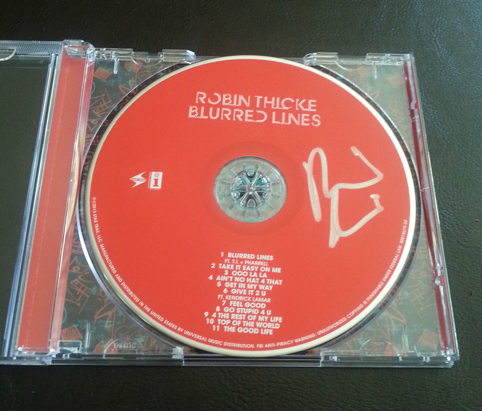 ROBIN THICKE 'BLURRED LINES' SIGNED/AUTOGRAPHED CD *COA 2