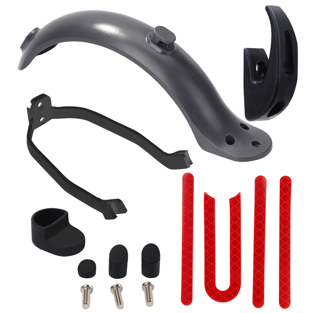 

Electric Scooter Rear Fender Set Fender Bracket+Hook+Screw+Sticker for M365, 501 Original