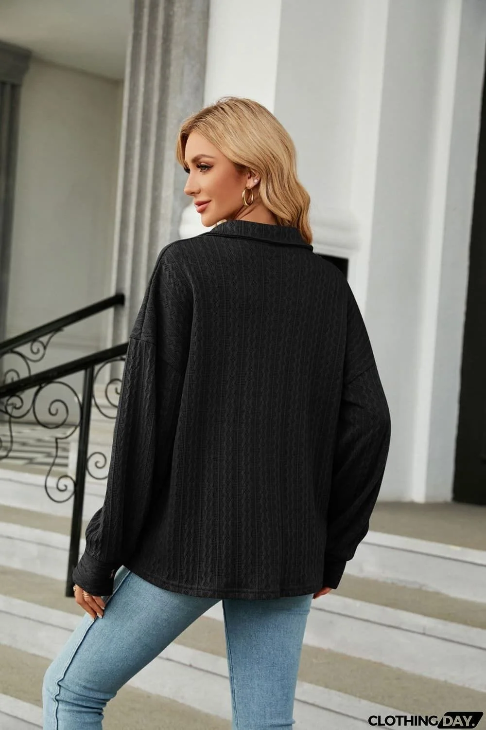 Dropped Shoulder Shirt Jacket