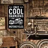 Cool Grandpa Riding Motorcycle - Metal Tin Signs(8*12Inch/12*16Inch) - Garage&Transport