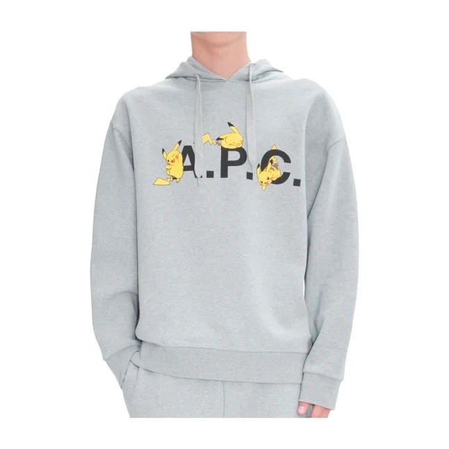 Pokémon × A.P.C.: Pikachu Gray Hoodie - Adult