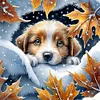 Snow Puppy-Full Round Diamond Painting 30*30CM