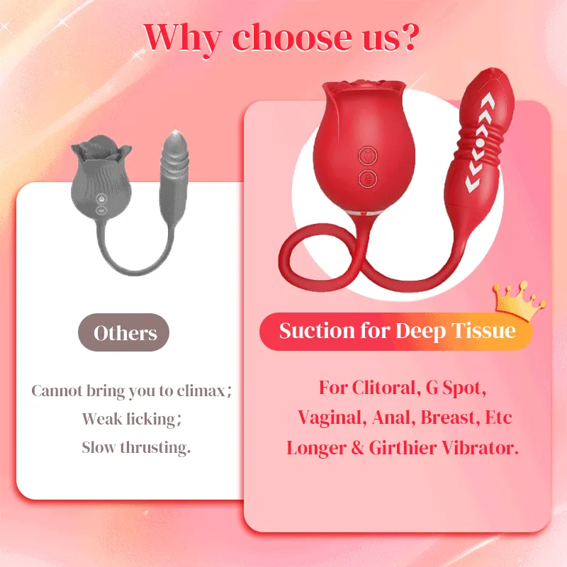 DualVibe - Compact Rose Massager with Air Suction & Vibe