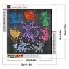 Pokémon-Peinture diamant rond complet-30*30cm