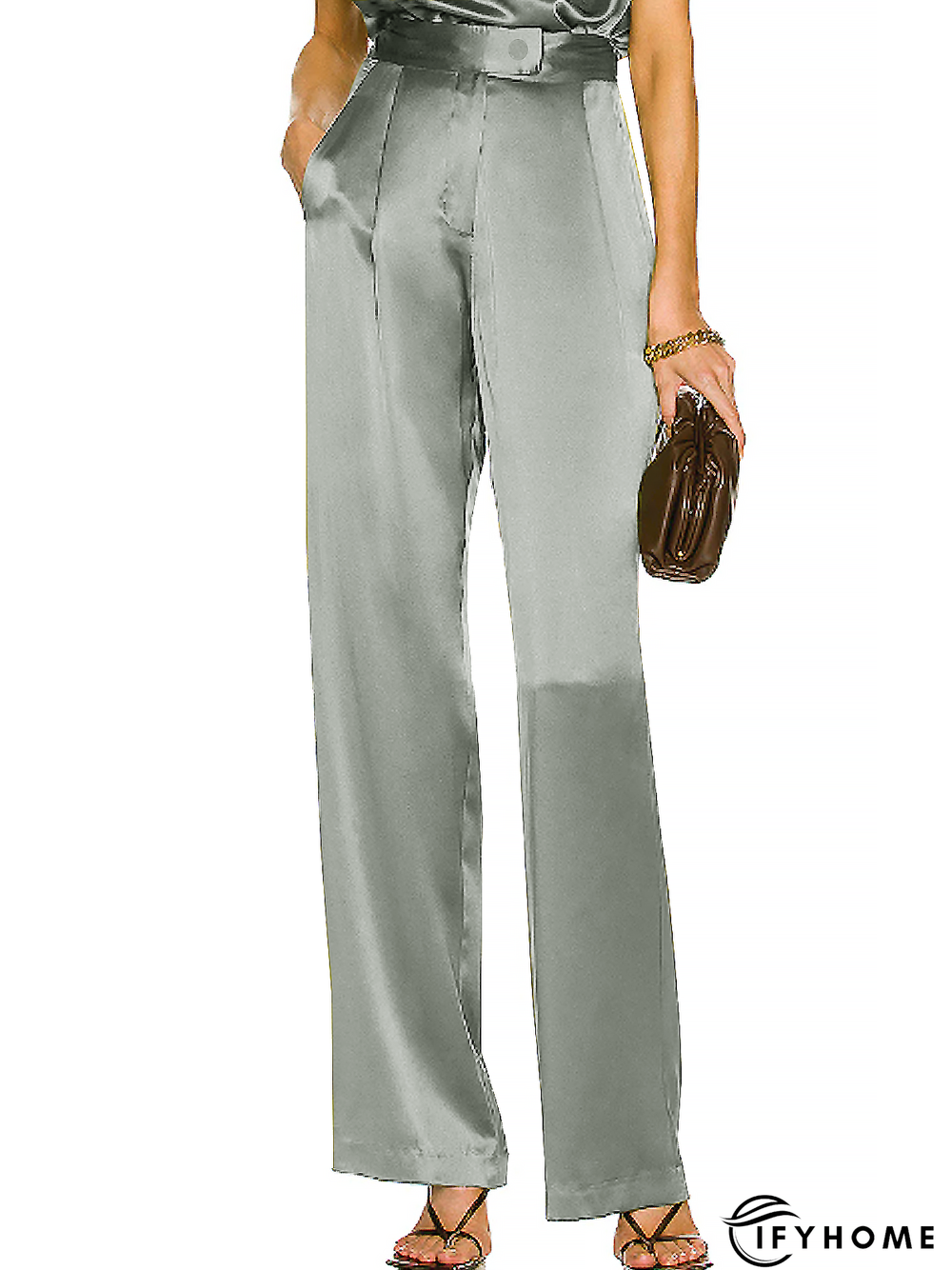 Summer Lightweight Zipper fly Straight Leg Elegant Pants | IFYHOME