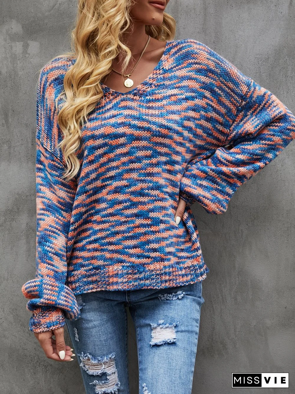 Oversized Casual V Neck Sweater