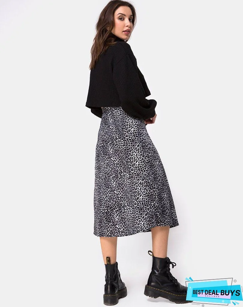 Cotton Blends Regular Fit Color Block Skirt