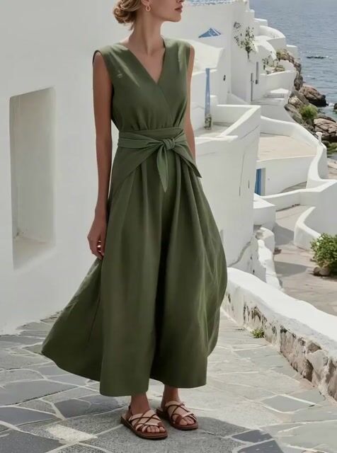 Women's Summer Cross Pleated Dress 
