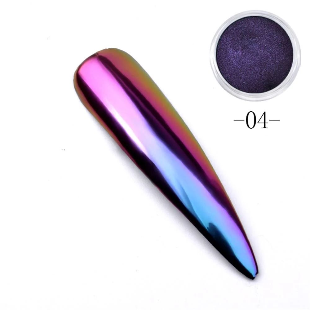 New Nail Mirror Powder Chrome Pigment Nail Art Glitter Design Optical Chameleon DIY Dust Flakes Decorations Brush Manicure-Nail Inspo
