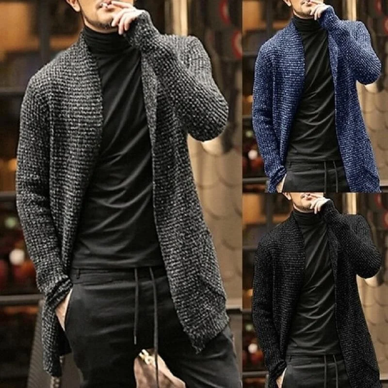Dark Academia Men's Cardigan Streetwear Knitted Coat SP16318