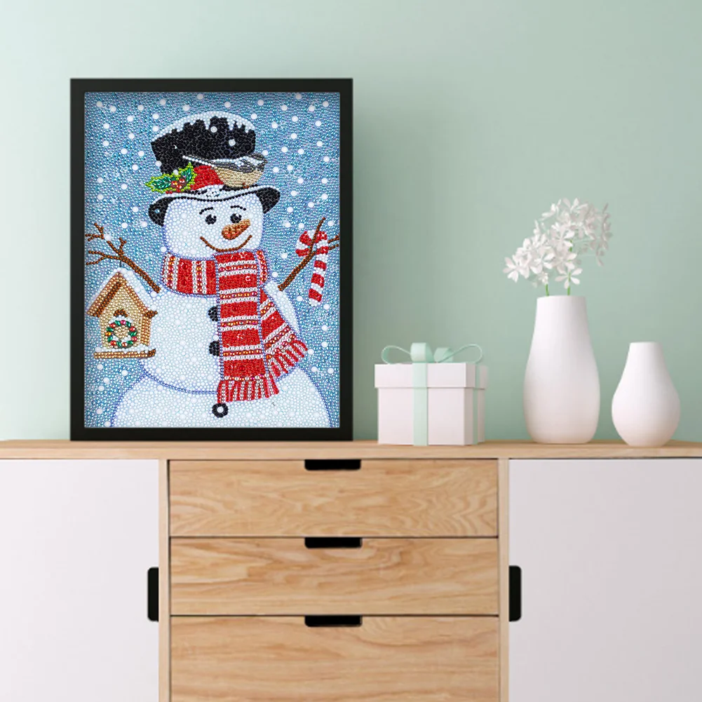 Diamond Painting - Full Crystal Rhinestone - Snowman(30*40cm)