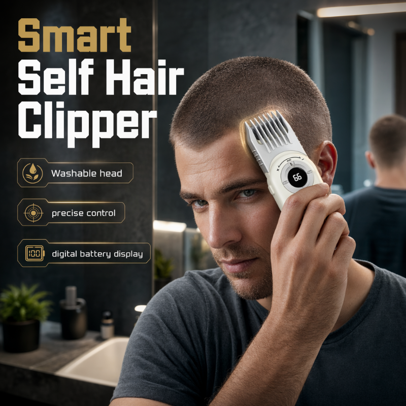 Men's Cordless Electric Hair Trimmer - Smart Self Hair Clipper