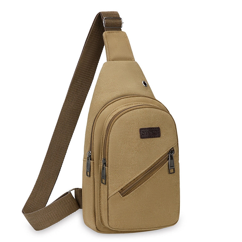 Canvas Simple Small Shoulder Bag Men’s Casual Chest Bag Waist Bag New Portable Small Shoulder Bag Trendy Shoulder Bag