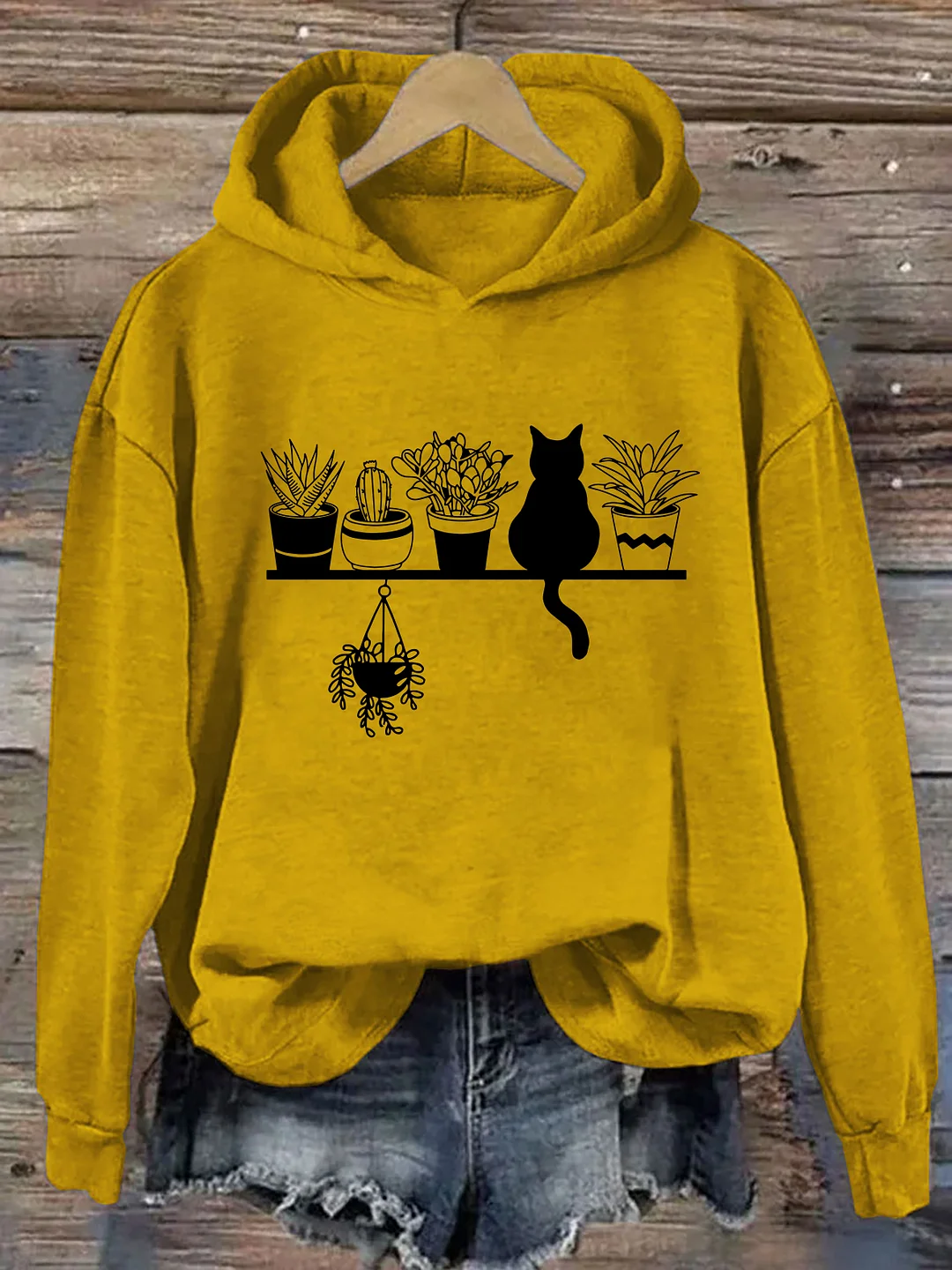 Cats And Plants Mom Hoodie