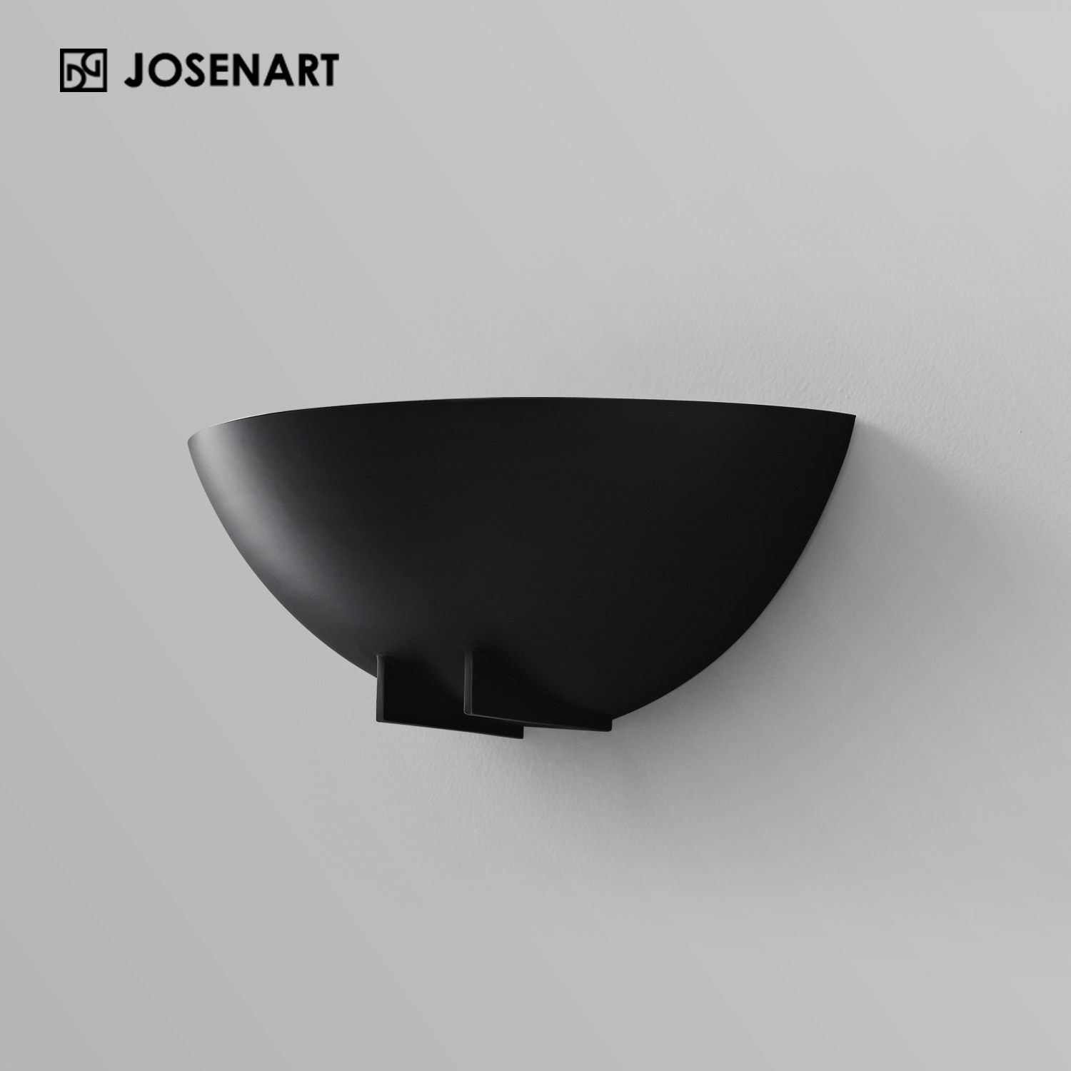 Quarter Sphere Wall Sconce In Black JOSENART Josenart