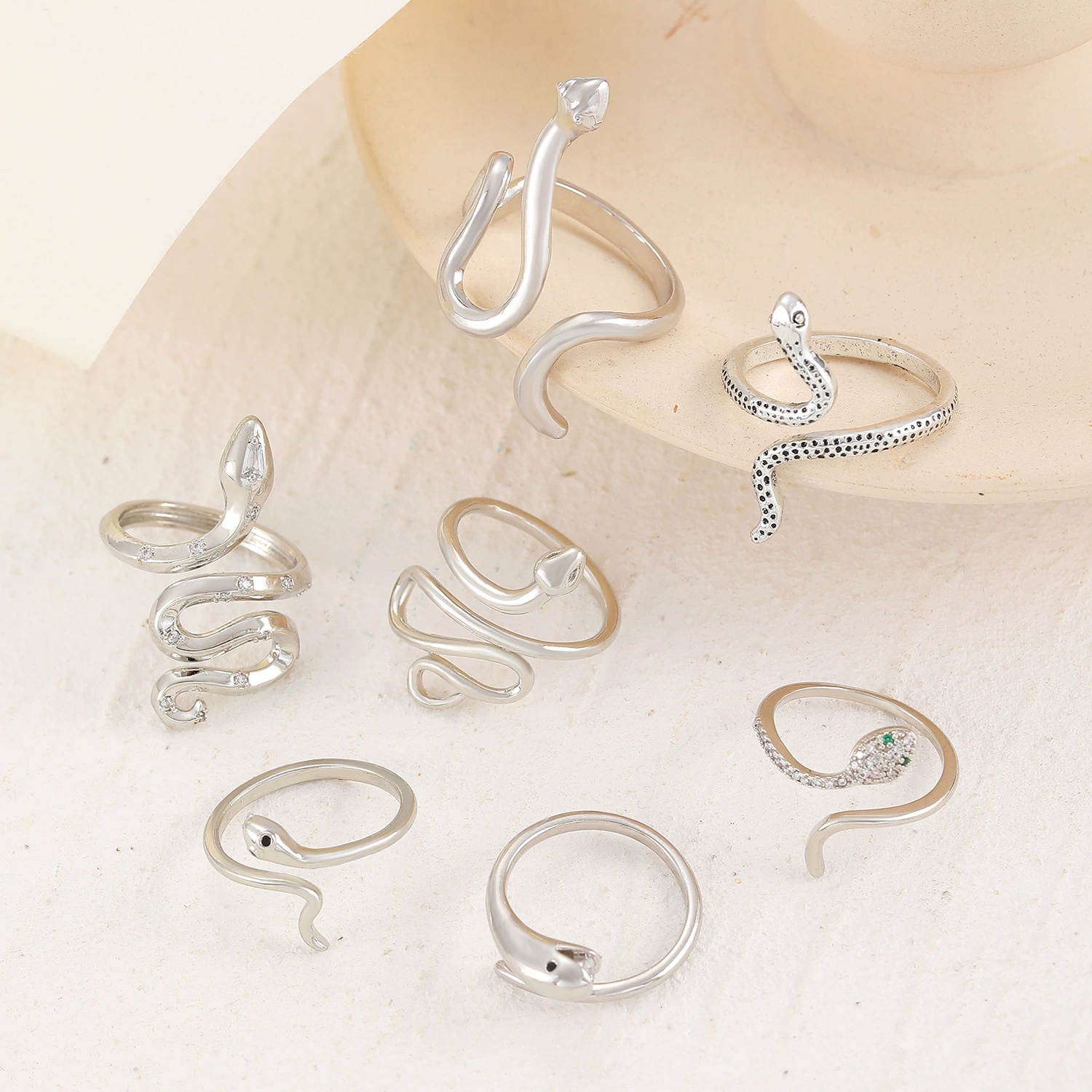 Snake Zirconia Ring