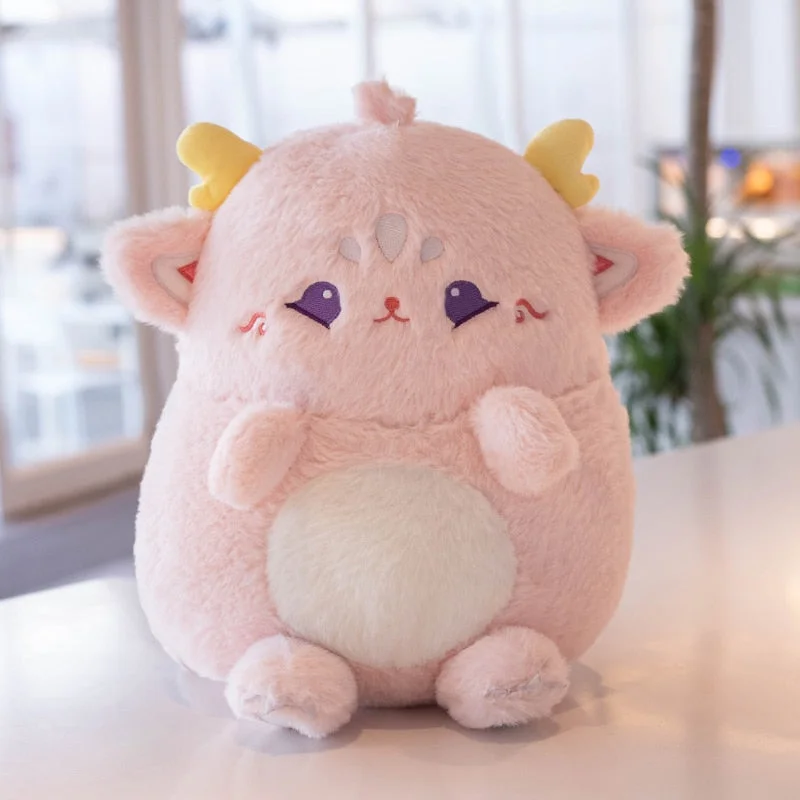 Kawaii Pastel Chubby Deer Plush Dragon Stuffed Animal | NEW Soft Plush Toy 38CM