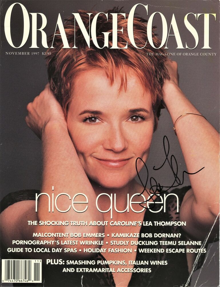 LEA THOMPSON Signed Magazine Cover Photo Poster painting