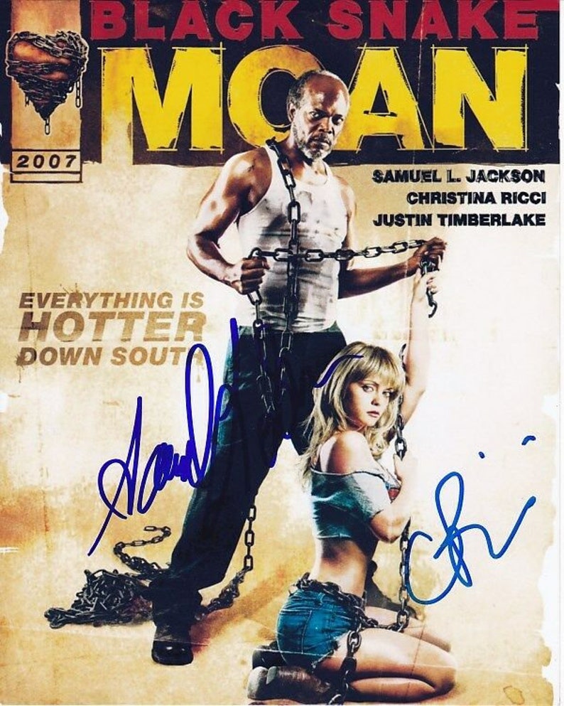 Samuel l. jackson & christina ricci signed autographed black snake moan Photo Poster painting