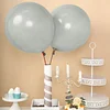 10 Pack | 18" Matte Pastel Silver Helium or Air Latex Party Balloons