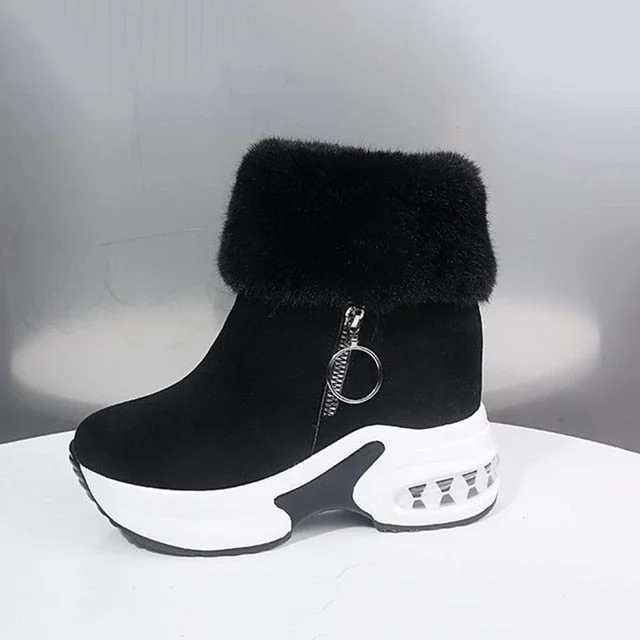 Orthopedic Winter Snow Ankle Boots Warm Fur Arch Support Women Shoes