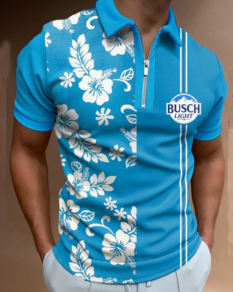 Men's Casual Print Polo Short Sleeve-040709