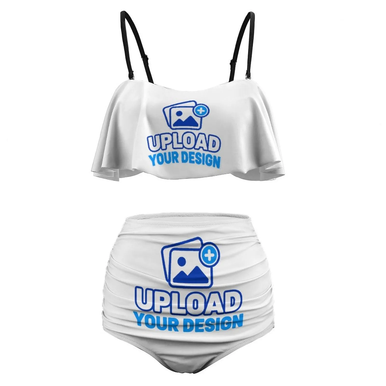 Ruffle-Front Triangle Bikini Set &ndash; personalized print product image 9