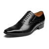 Handmade Mens Leather Oxford Dress Shoes-Leather Sole