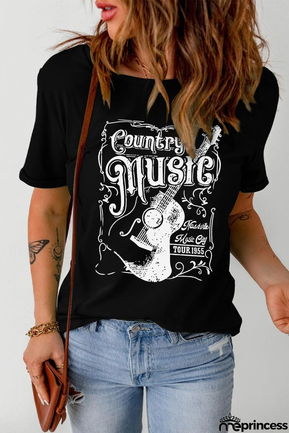 COUNTRY MUSIC Graphic Short Sleeve Tee Shirt