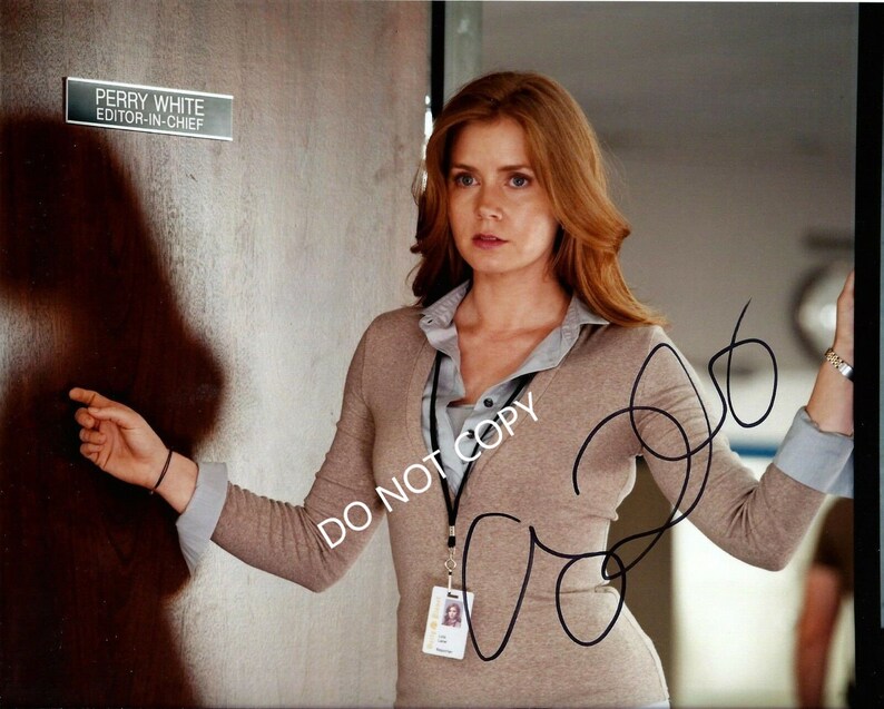 Amy Adams Man of Steel 8 x10 20x25 cm Autographed Hand Signed Photo Poster painting