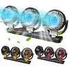 3 Head Electric Car Fan 2 Speeds Auto Air Circulation Fan for Home Desk Office
