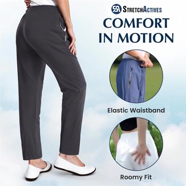 StretchActive - Women's Ultra Soft Stretch Perfect Drape Casual Pants
